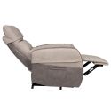 Fauteuil relax releveur tissu polyester imitation cuir gris et beige - NYMPHAEA