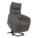 Fauteuil relax releveur tissu polyester tissu polyester gris foncé chiné - NYMPHAEA