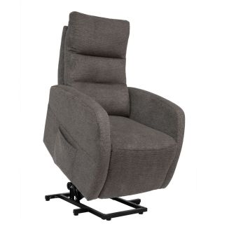 Fauteuil relax releveur tissu polyester tissu polyester gris foncé chiné - NYMPHAEA