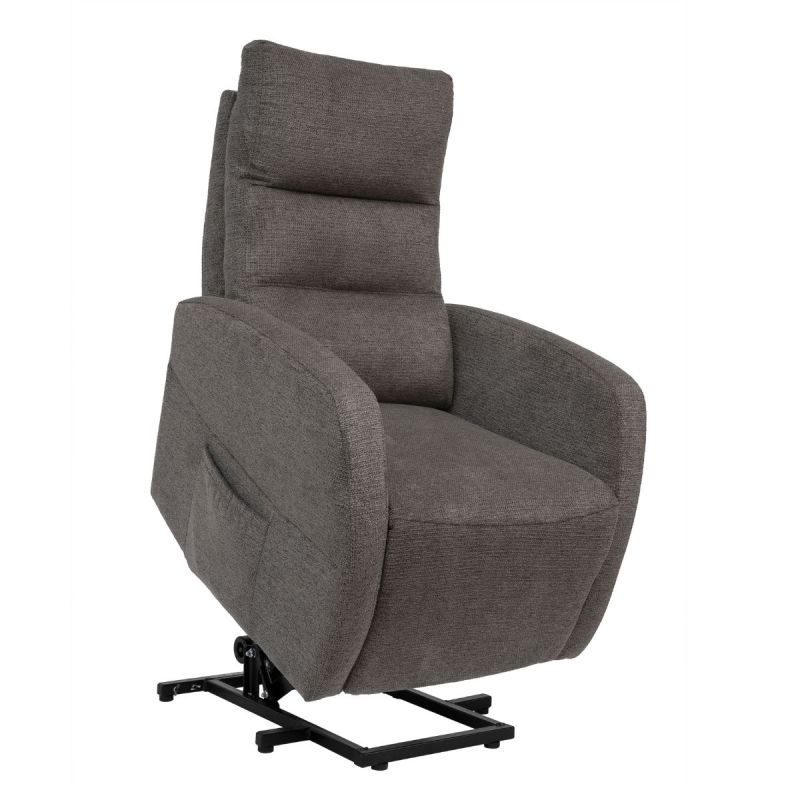 Fauteuil relax releveur tissu polyester tissu polyester gris foncé chiné - NYMPHAEA