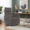 Fauteuil relax releveur tissu polyester tissu polyester gris foncé chiné - NYMPHAEA