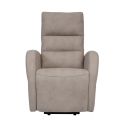 Fauteuil relax releveur tissu polyester imitation cuir beige - NYMPHAEA