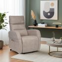 Fauteuil relax releveur tissu polyester imitation cuir beige - NYMPHAEA