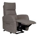 Fauteuil relax releveur tissu polyester imitation cuir gris - NYMPHAEA