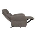 Fauteuil relax releveur tissu polyester imitation cuir gris - NYMPHAEA