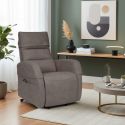 Fauteuil relax releveur tissu polyester imitation cuir gris - NYMPHAEA