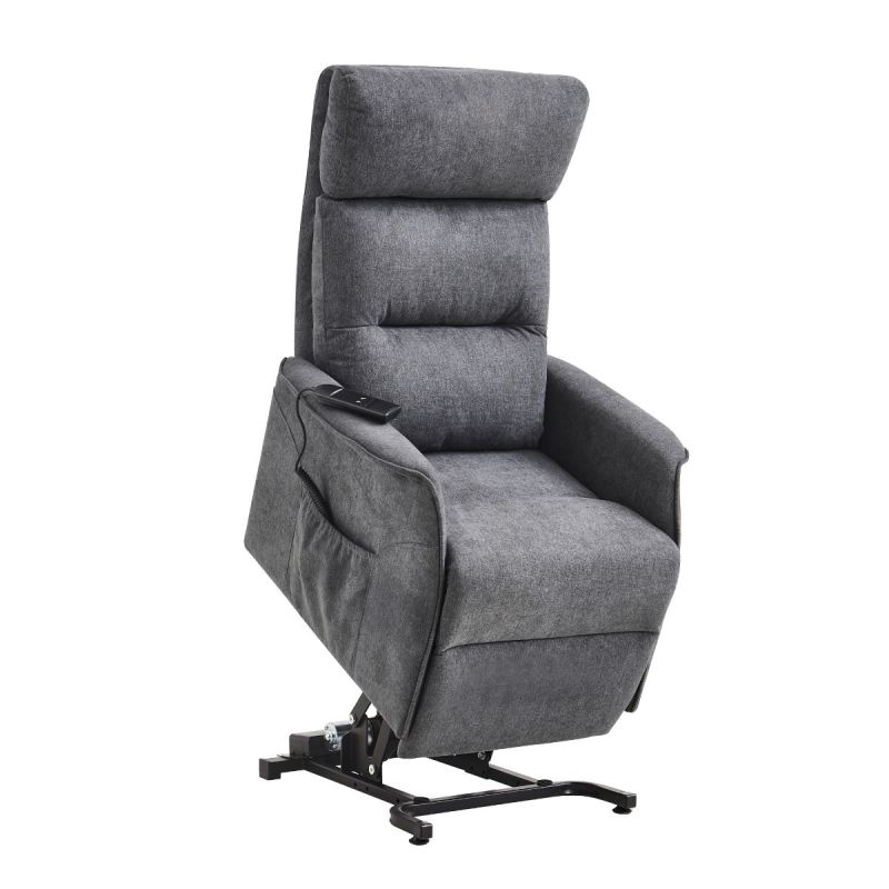 Fauteuil relax releveur tissu polyester tissu polyester gris - SALVADOR