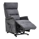 Fauteuil relax releveur tissu polyester tissu polyester gris - SALVADOR