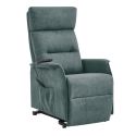 Fauteuil relax releveur tissu polyester tissu polyester vert - SALVADOR