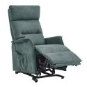 Fauteuil relax releveur tissu polyester tissu polyester vert - SALVADOR