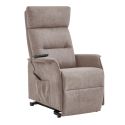 Fauteuil relax releveur tissu polyester tissu polyester taupe - SALVADOR