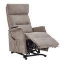 Fauteuil relax releveur tissu polyester tissu polyester taupe - SALVADOR