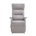 Fauteuil relax releveur tissu polyester tissu polyester gris clair - SALVADOR
