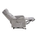 Fauteuil relax releveur tissu polyester tissu polyester gris clair - SALVADOR