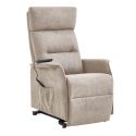 Fauteuil relax releveur tissu polyester tissu polyester beige - SALVADOR