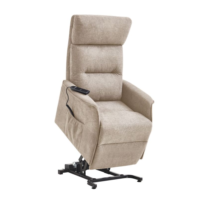 Fauteuil relax releveur tissu polyester tissu polyester beige - SALVADOR