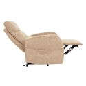 Fauteuil relax releveur tissu polyester tissu polyester beige orangé chiné - NYMPHAEA