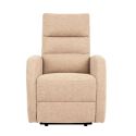 Fauteuil relax releveur tissu polyester tissu polyester beige orangé chiné - NYMPHAEA