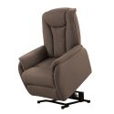 Fauteuil relax releveur tissu polyester imitation cuir brun - PANAME