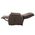 Fauteuil relax releveur tissu polyester imitation cuir brun - PANAME