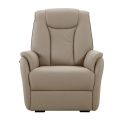 Fauteuil relax releveur tissu polyester imitation cuir taupe - PANAME