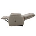 Fauteuil relax releveur tissu polyester imitation cuir taupe - PANAME