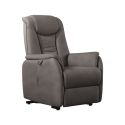 Fauteuil relax releveur tissu polyester imitation cuir gris marbré - PANAME