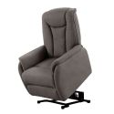 Fauteuil relax releveur tissu polyester imitation cuir gris marbré - PANAME