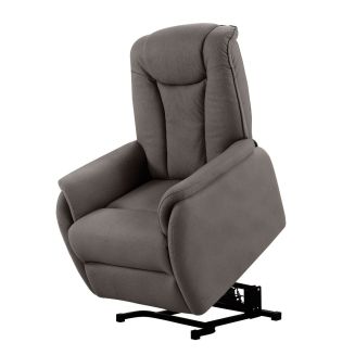 Fauteuil relax releveur tissu polyester imitation cuir gris marbré - PANAME