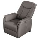 Fauteuil relax releveur tissu polyester imitation cuir gris marbré - PANAME