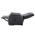 Fauteuil relax releveur tissu polyester imitation cuir gris foncé - PANAME