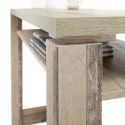 Table-bar 120cm avec étagère aspect bois vieilli - KOLYA