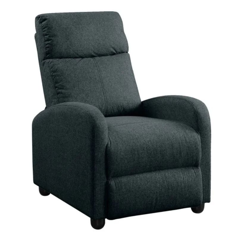 Fauteuil Relax Pushback Tissu Gris Foncé - CAMBERRA