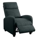 Fauteuil Relax Pushback Tissu Gris Foncé - CAMBERRA