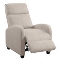 Fauteuil Relax Pushback Tissu Gris Taupe - CAMBERRA
