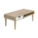 Table Basse 120x60 1 Tiroir 1 Niche effet bois - ALENIA