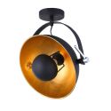 Plafonnier en métal noir et doré Ø26cm - SIMRIT