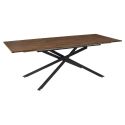 Table repas extensible 150/210 en bois et MDF piètement métal noir - COLETTE