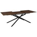 Table repas extensible 150/210 en bois et MDF piètement métal noir - COLETTE