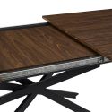 Table repas extensible 150/210 en bois et MDF piètement métal noir - COLETTE