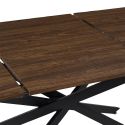 Table repas extensible 150/210 en bois et MDF piètement métal noir - COLETTE