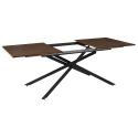 Table repas extensible 150/210 en bois et MDF piètement métal noir - COLETTE