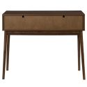 Console 2 tiroirs en bois et MDF pieds en pin teinté chêne foncé - COLETTE