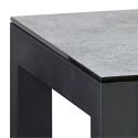 Table haute carrée 100cm plateau aspect céramique pieds métal - ALARIC