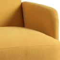 Fauteuil Rembourré Tissu Jaune - TEODORE