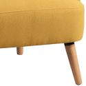 Fauteuil Rembourré Tissu Jaune - TEODORE