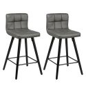 Lot de 2 Tabourets Gris - SOREN