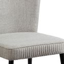 Tabouret de Bar Tissu Gris Clair Chiné Pieds Métal Noir Mat - MAURINE