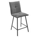 LAGOS - Lot de 2 Tabourets Gris Anthracite Assise H65cm