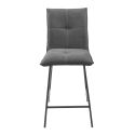 LAGOS - Lot de 2 Tabourets Gris Anthracite Assise H65cm